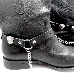 Leather Skull Boot Chain Boot Accessory Unisex